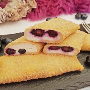 Rezept Quark Heidelbeer Briochetasche lowcarb glutenfrei keto kalorienarm