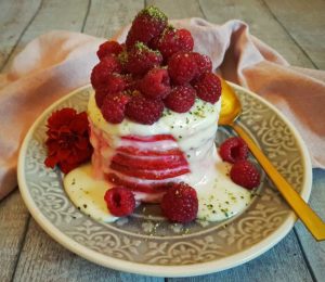 Rezept Rote Beete Himbeer Pancake lowcarb glutenfrei