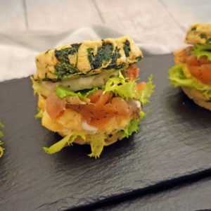 Rezept Spinat Lachs Burger lowcarb kaloreinarm keto glutenfrei