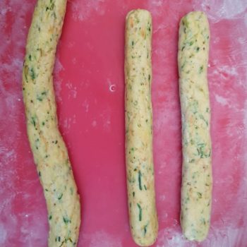 Rezept Zucchini Karotten Mandelstangen mit Zucchinicreme lowcarb keto