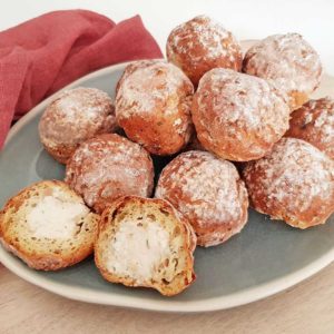 Rezept Schinken Brandteigkrapferl mit Frischkäsefülle lowcarb glutenfrei