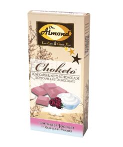 CHOKETO Low Carb & Keto Schokolade HIMBEER-JOGHURT – 3 Tafeln – handgemacht
