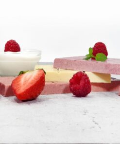 CHOKETO Low Carb & Keto Schokolade MIX-Paket FRUCHTIG & FRISCH – Joghurt-Quark + Erdbeer-Sahne + Himbeer-Joghurt – 3 Tafeln – handgemacht