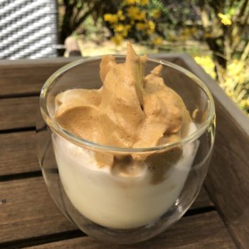 Rezept Dalgona Coffee Kaffee zuckerfrei lowcarb