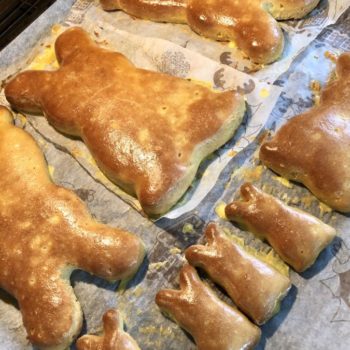 Rezept Osterhasen aus Mandelteig low carb glutenfrei keto