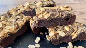 Rezept Erdnussbutter Brownies lowcarb glutenfrei keto
