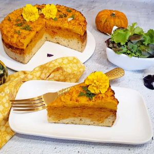 Rezept Hüttenkäse Kürbis Schichtkuchen lowcarb glutenfrei