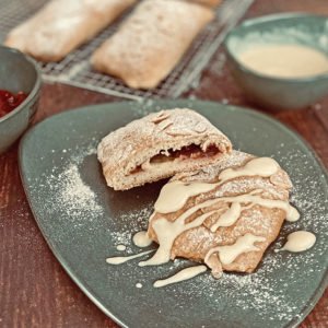 Rezept Pflaumen Pudding Taschen low carb glutenfrei keto