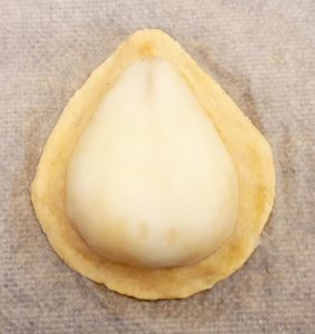 Rezept Gefüllte Birne im Mandelkleid mit Vanillesauce lowcarb glutenfrei