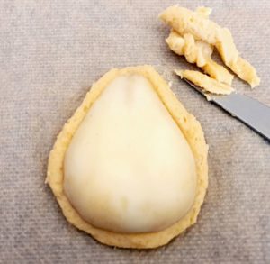 Rezept Gefüllte Birne im Mandelkleid mit Vanillesauce lowcarb glutenfrei