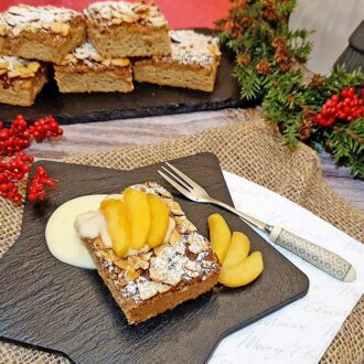Rezept Butter Amaretto Stollenkuchen lowcarb keto glutenfrei