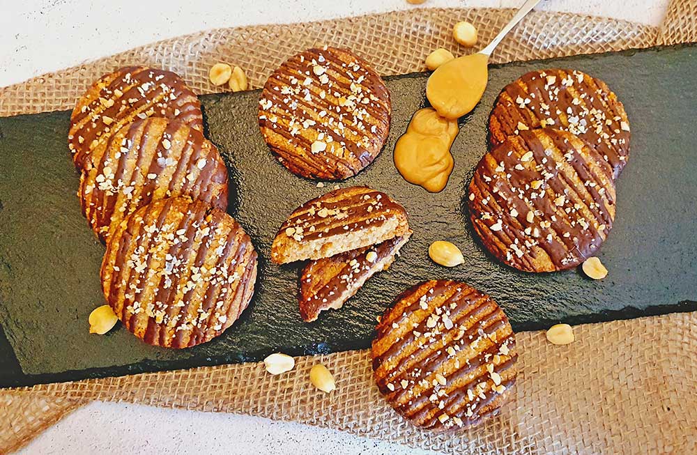 Rezept Salted Caramel Peanut Cookies lowcarb glutenfrei keto