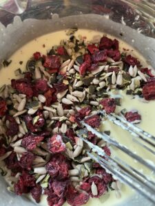 Rezept Quark-Schokoladenriegel mit Früchten und Saaten lowcarb keto