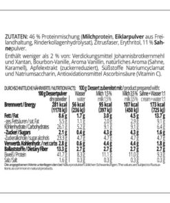 Proteindessert KARAMELL-SAHNE Dessertcreme low carb glutenfrei ohne Zuckerzusatz