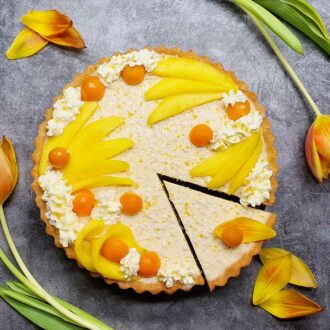 Rezept Mango Kokos Schokoladentarte lowcarb glutenfrei keto