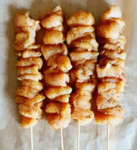 Rezept Pizza-Hühnerspieß lowcarb keto glutenfrei