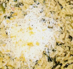 Rezept Spinatrisotto mit Lachs lowcarb keto glutenfrei