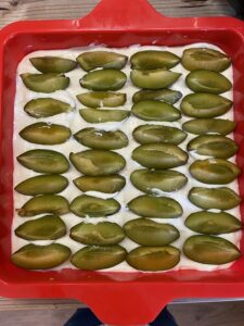 Rezept Pflaumenkuchen mit Pudding und Schmand lowcarb glutenfrei