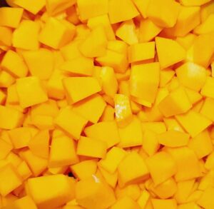 Rezept Kürbis-Zimtschmarrn mit Apfel Pflaumenröster und Vanillisauce lowcarb glutenfrei