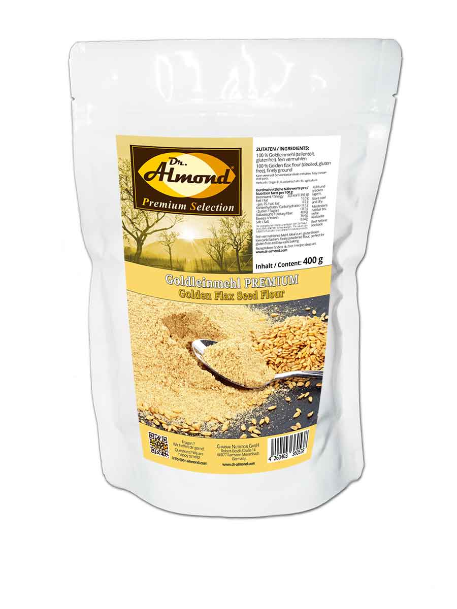 Goldleinmehl PREMIUM teilentölt & glutenfrei 400 g – Bild 2
