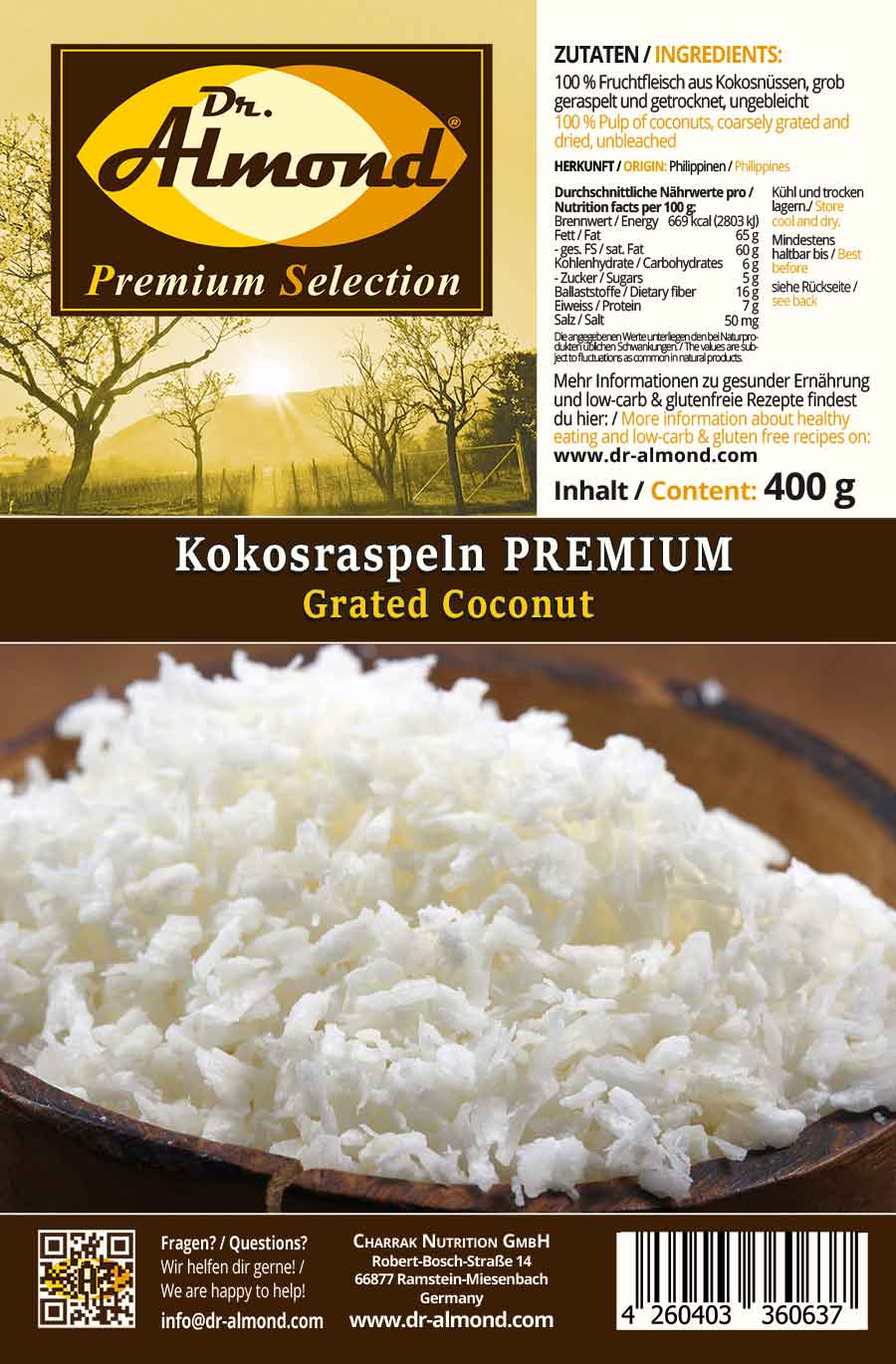 Kokosraspeln PREMIUM 400 g – Bild 3