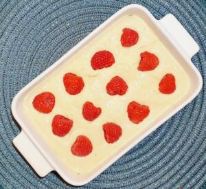 Rezept Skyr Kollagen Himbeer Auflauf lowcarb glutenfrei keto