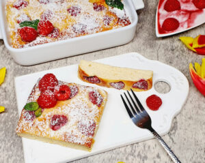 Rezept Skyr Kollagen Himbeer Auflauf lowcarb glutenfrei keto