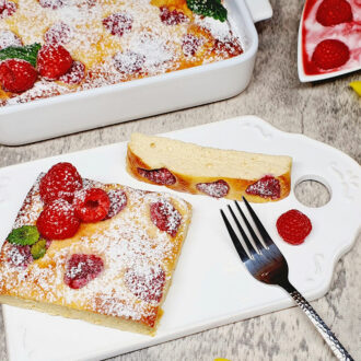 Rezept Skyr Kollagen Himbeer Auflauf lowcarb glutenfrei keto