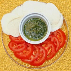 Rezept Überbackenes Caprese Baguette lowcarb keto glutenfrei