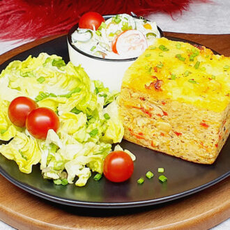 Rezept Pikanter Kürbis Huhn Kuchen lowcarb keto glutenfrei