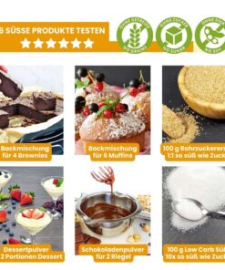 LOW CARB PROBIERBOX 2: Unsere beliebtesten Süssen Köstlichkeiten | mit 6 Probepäckchen zum Testen | glutenfrei keto