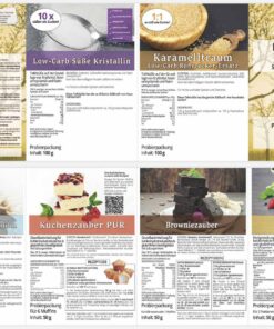 LOW CARB PROBIERBOX 2: Unsere beliebtesten Süssen Köstlichkeiten | mit 6 Probepäckchen zum Testen | glutenfrei keto