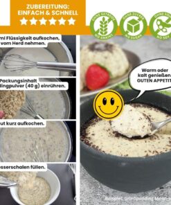 LOW CARB PROBIERBOX 3: Pudding & Grießpudding | mit 6 Probepäckchen zum Testen | glutenfrei keto |ohne Zuckerzusatz | VEGAN
