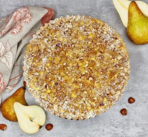 Rezept Birnen-Nuss Cheesecake-Tarte lowcarb glutenfrei