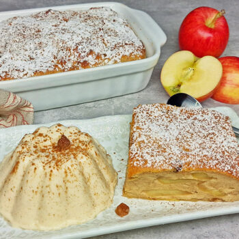 Rezept Apfel Zimt Grießauflauf lowcarb keto glutenfrei