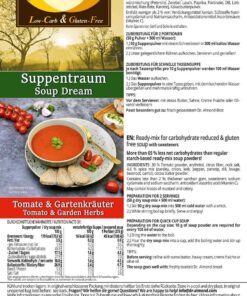 Suppentraum Tomate & Gartenkräuter Tütensuppe low-carb glutenfrei keto vegan