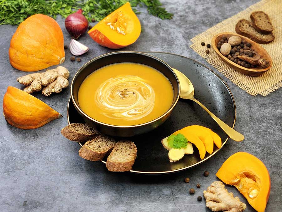 Suppentraum Kürbis & Ingwer Tütensuppe low-carb glutenfrei keto vegan