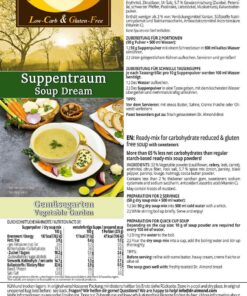 Suppentraum Gemüsegarten Tütensuppe low-carb glutenfrei keto vegan