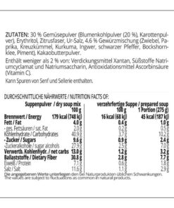 Suppentraum Blumenkohl & Curry Tütensuppe low-carb glutenfrei keto vegan