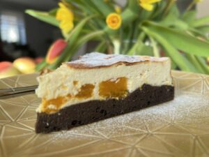 Rezept Brownie-Mandarinen-Schmand Kuchen lowcarb keto glutenfrei