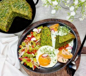 Rezept Bärlauch Kräuter Backofen Omelette low carb keto glutenfrei