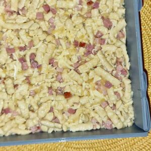 Rezept Überbackene Schinken Käsespätzle low carb keto glutenfrei