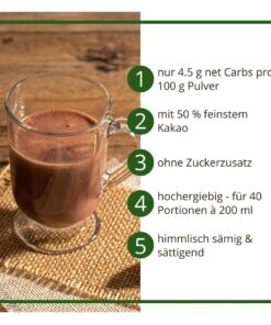 Alternative view of Trinkschokolade CLASSIC Trinkkakao Kakaopulver | low-carb keto | ohne Zuckerzusatz