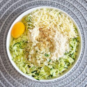 Rezept Zucchini-Laibchen gefüllt mit Schinken & Käse low carb keto glutenfrei