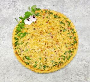Rezept Kraut Schinken Sahne Quiche low-carb keto glutenfrei