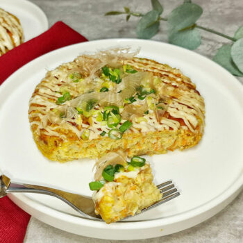 Rezept Okonomiyaki - Japanischer Pfannkuchen mit Kohl low-carb keto glutenfrei