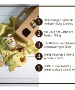 Alternative view of Probierset Nuketo HASELNUSS & MANDEL Gourmet Nougat-Creme low carb keto | 3 Sorten Aufstrich | ohne Zuckerzusatz | ohne Palmöl