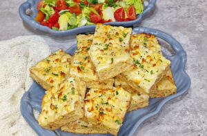 Rezept Gemüse-Käse Pfannkuchen aus dem Backofen low-carb keto glutenfrei