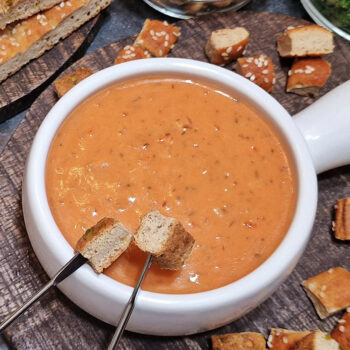 Rezept Tomaten Käse Fondue low-carb keto glutenfrei