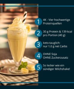 Protein MILCHSHAKE Banane Proteinshake Ketoshake Proteinpulver - Vorteile